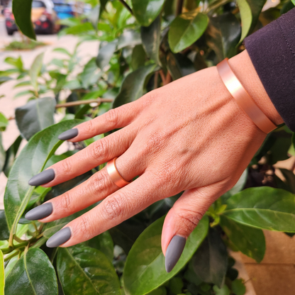 צמיד וטבעת נחושת מגנטיים לאישה