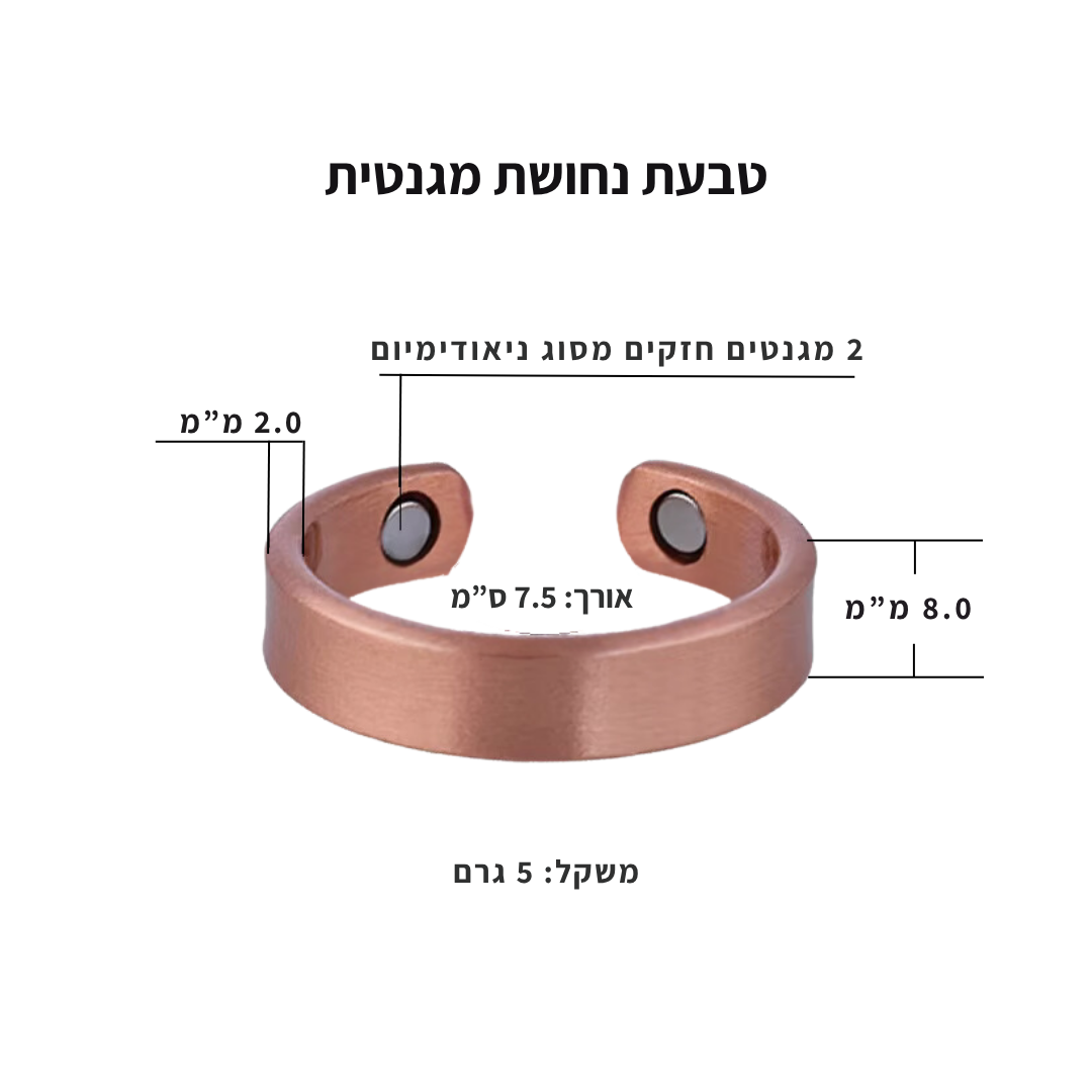 מפרט טבעת נחושת מגנטית