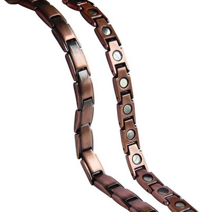 צמיד נחושת לגבר לרגל מבפנים ומבחוץ