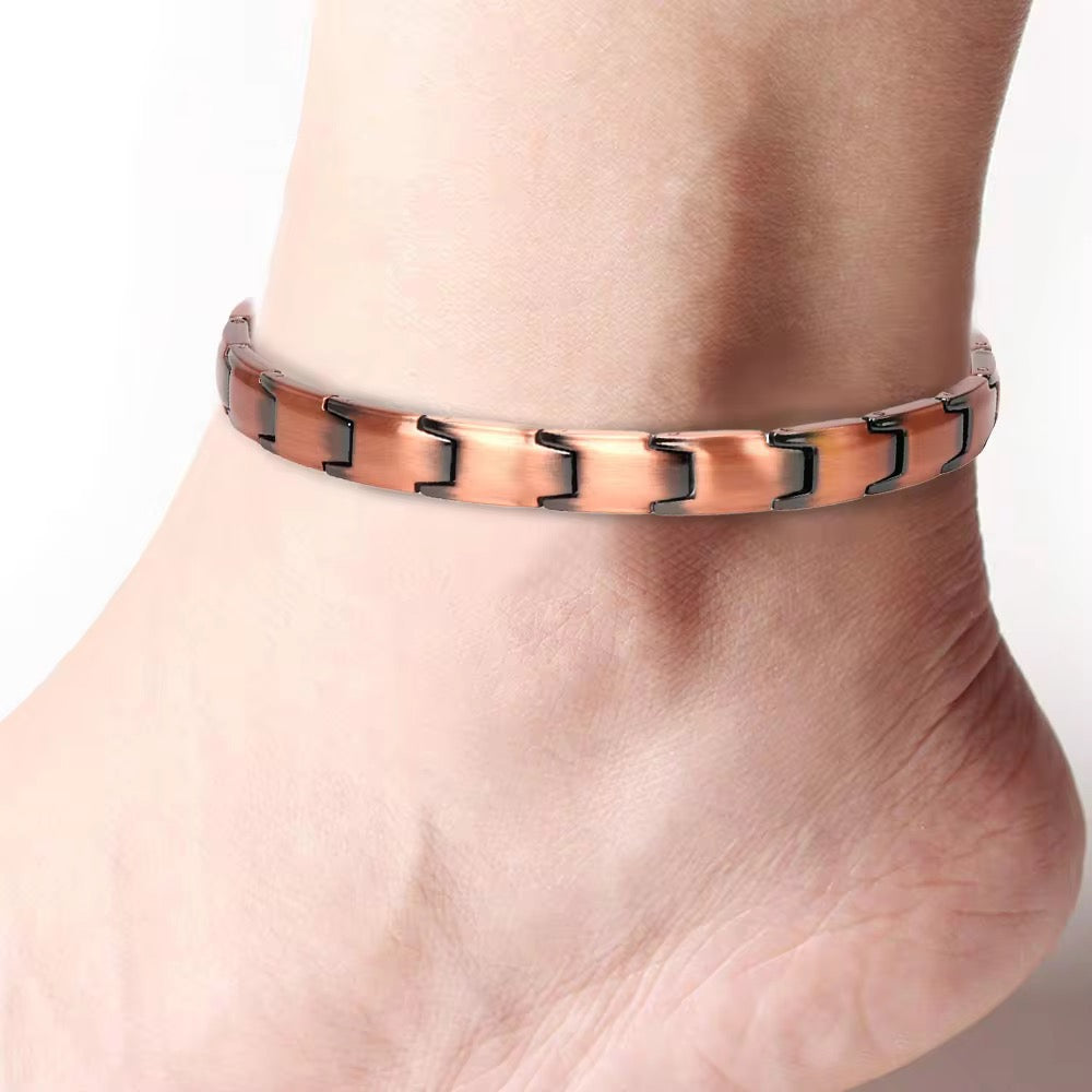 צמיד נחושת קלאסי לרגל לגבר