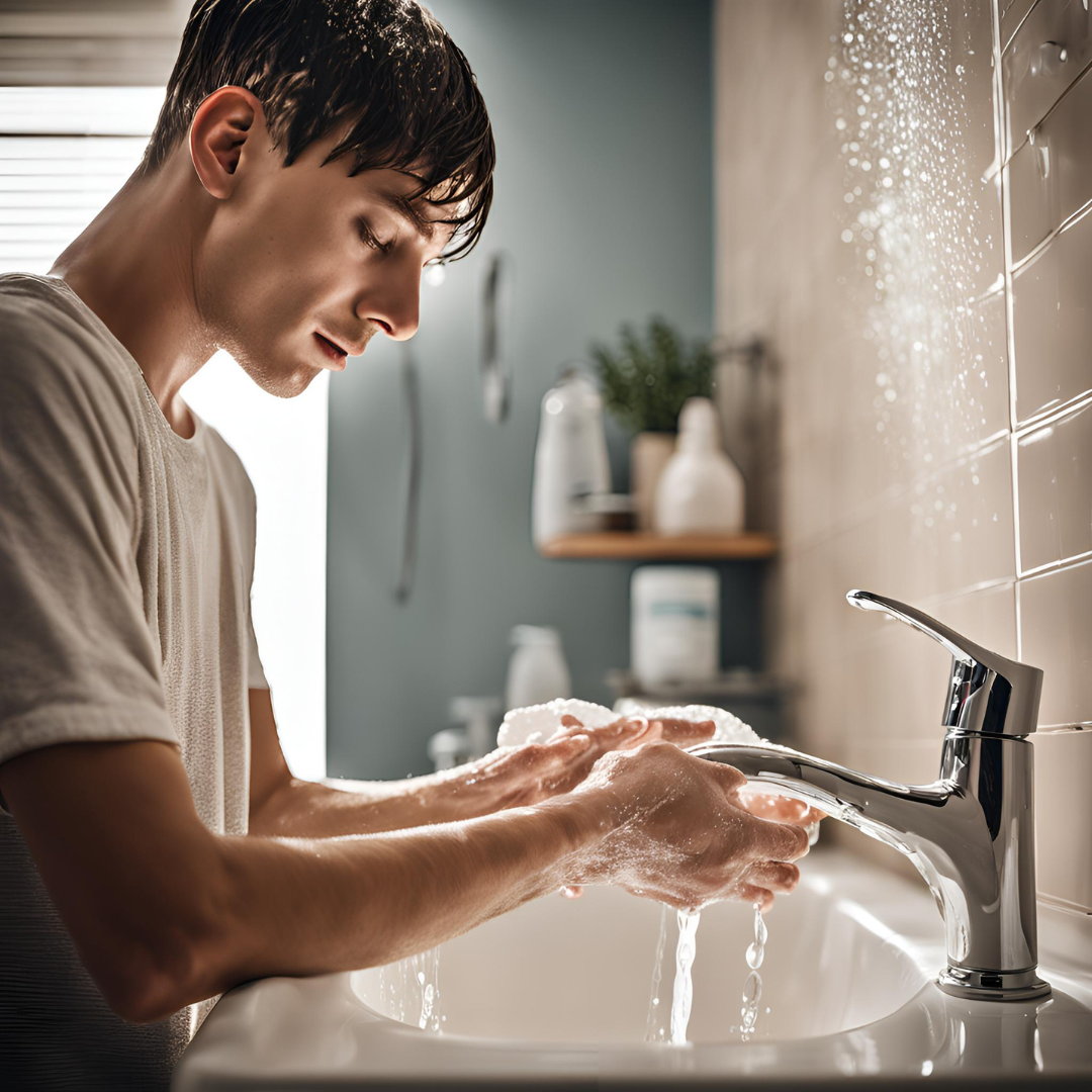 ניקוי הסימן הירוק מהנחושת במים וסבון