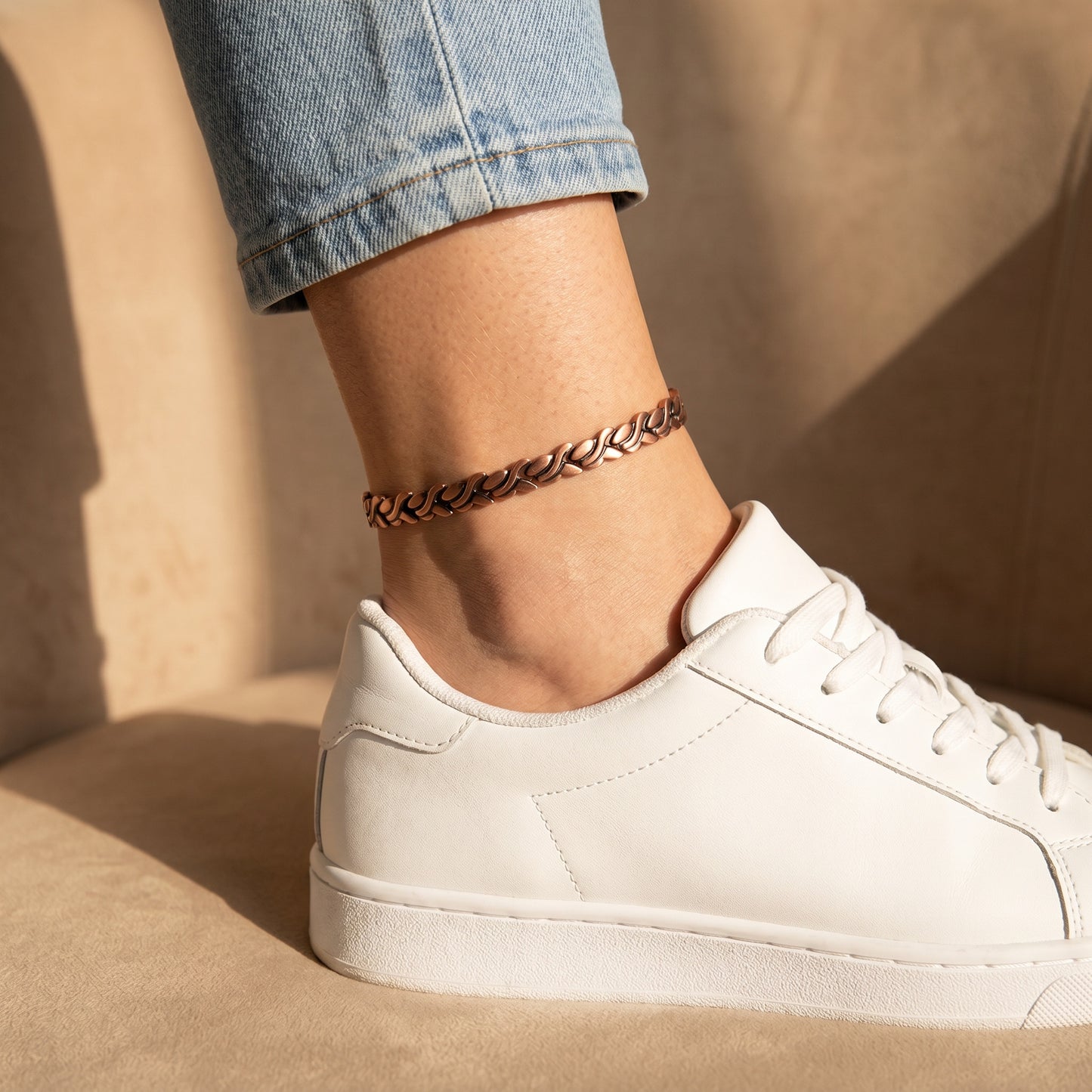 Aurora Bloom Anklet | צמיד נחושת מגנטי לרגל